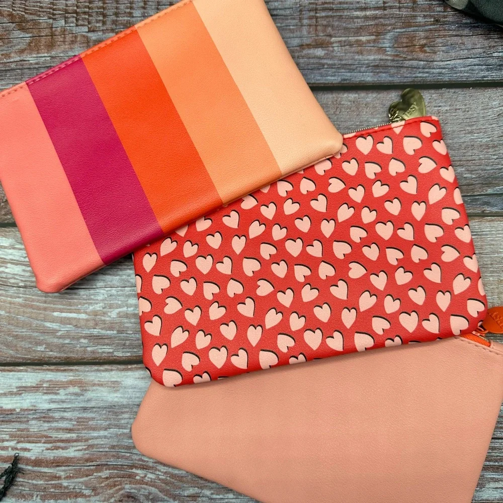 IPSY Set of 3 cosmetic makeup zip pouch bags NEW!